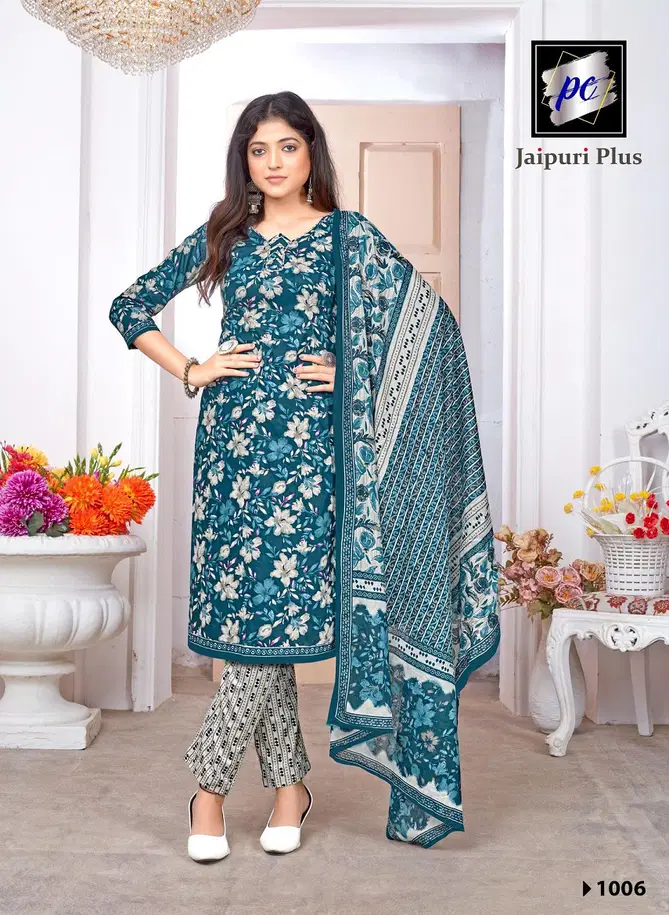 Jaipuri Plus Vol 1 By PC Poplin Cotton Printed Kurti With Bottom Dupatta Wholesale Shop In Surat 